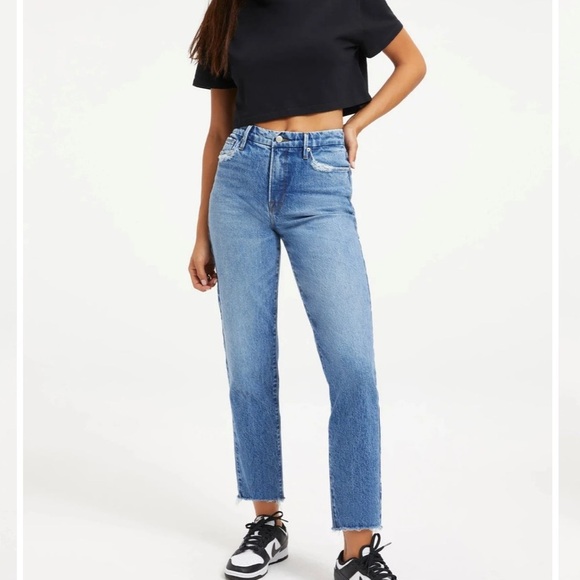 NWT GOOD AMERICAN | Good Vintage Fray in Indigo size 8 / 29 - Picture 1 of 6